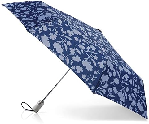 Totes Automatic Water-Resistant Folding Travel Umbrella with UV Protection