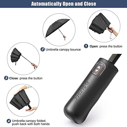 G4Free 46 Inch Windproof Travel Umbrella with Auto Open Close