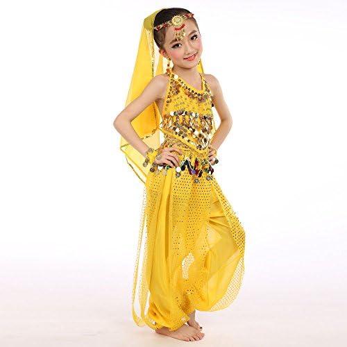 Girls Dance Outfit Handmade Chiffon Top and Pants Set 1