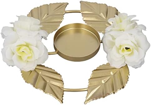 TITA-DONG Iron Golden Rose Candle Holder