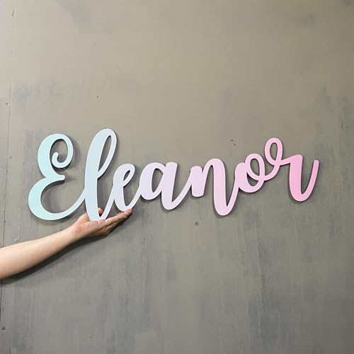 Custom Wood Name Sign - 13 Inch Thick Boho Style