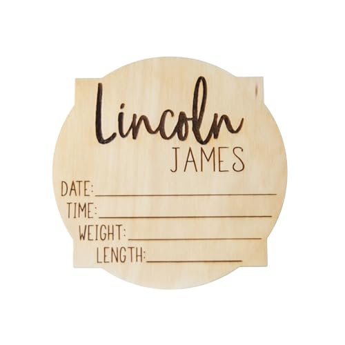 Newborn Announcement Sign - Personalized Baby Name Sign for Hospital