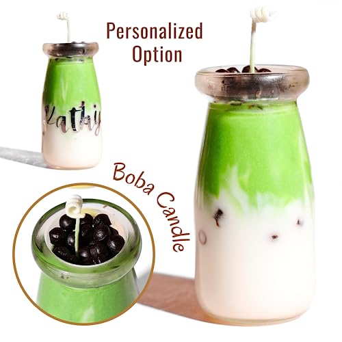 UPFLICK Matcha Honeydew Boba Candle Gift 1