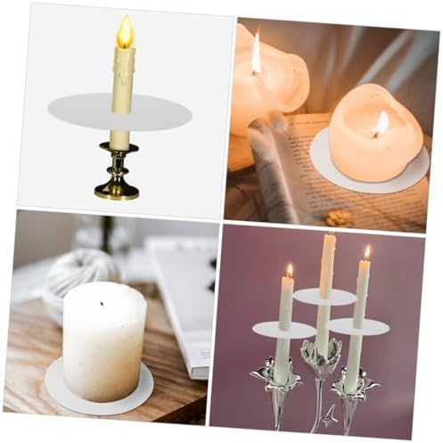 60pcs Aluminized Paper Candle Drip Catcher Holders for Candlesticks