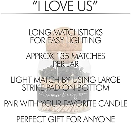 Cute Glass Match Jar Cloche with 135 Matches