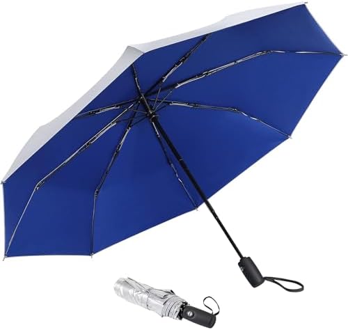 G4Free UPF 50 Windproof Travel Umbrella 42 Inch Auto Open Close