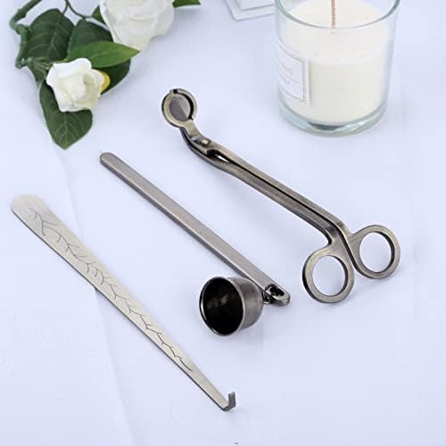 MUXSAM 3 in 1 Candle Accessories Set Silver