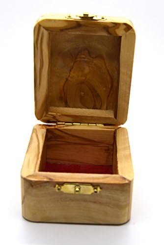 Holy Land Mall Olive Wood Star of David Box with Menorah