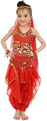 6pc Handmade Kids Belly Dance Costume Set for Girls