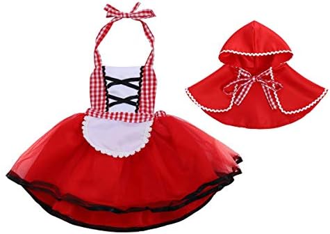 OBEEII Little Red Riding Hood Halloween Costume for Baby Girls 1