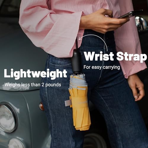 Weatherman Mini Umbrella - Windproof 45 MPH Compact Travel