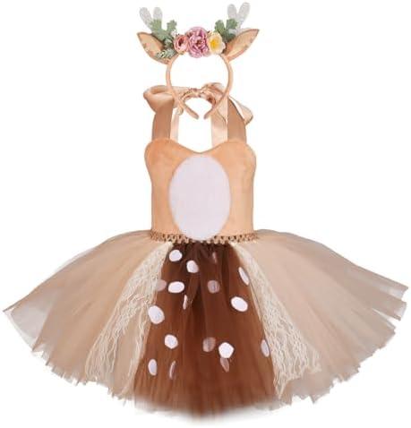 ODIZLI Christmas Costume for Baby Girls Tutu Romper Dress Set