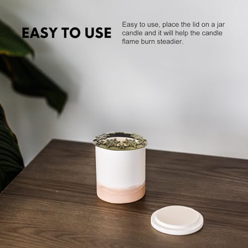 Luxshiny Snowflake Candle Lid Metal Cover