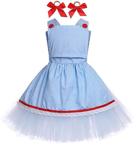 IMEKIS Toddler Halloween Princess Gingham Tutu Dress