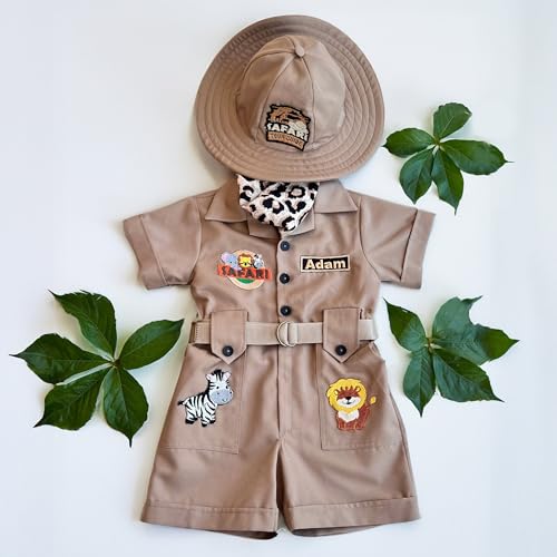 Personalized Safari Explorer Costume for Toddler - Brown 3T