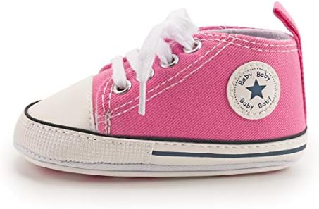 KIDSUN Soft Sole Canvas Sneakers for Newborns and Toddlers