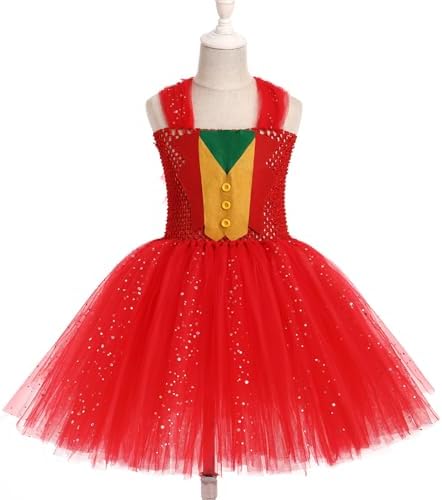 IMEKIS Toddler Clown Halloween Costume for Girls 2-12T