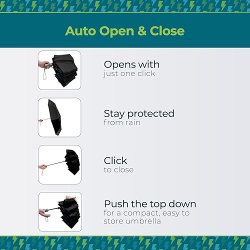 Totes Ultimate Folding Umbrella with Auto Open Close Windproof Sun Protection 1