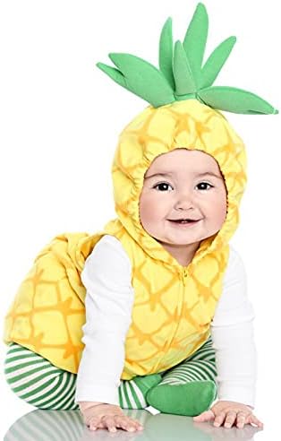 VISGOGO Halloween Baby Costumes Toddler Infant Boy Girl Avocado Pineapple Hooded Romper