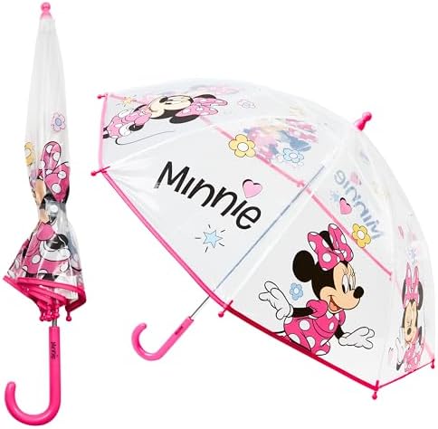 Disney Clear Dome Umbrella for Girls - Folding Lightweight School Days Out
