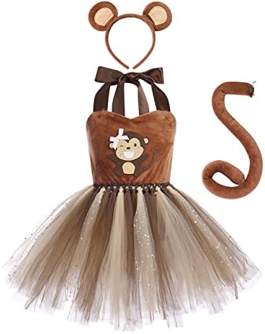 IMEKIS Girls Dinosaur Costume Tutu Dress with Wings and Tail