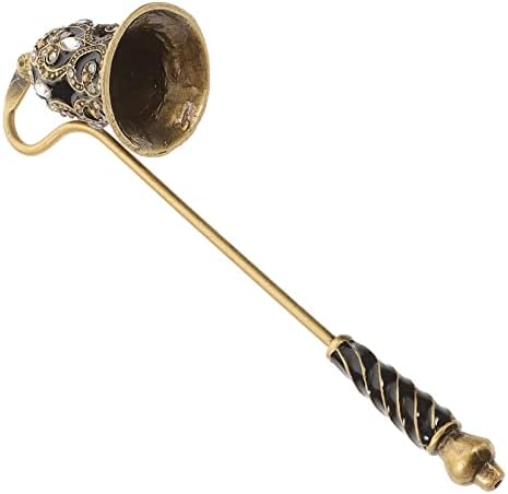 Gatuida Metal Candle Snuffer with Rhinestone Flower Design