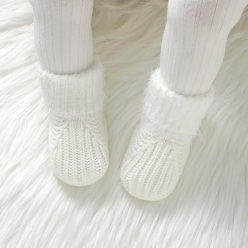 DovFanny Cozy Warm Knit Baby Booties for Newborn Boy Girl