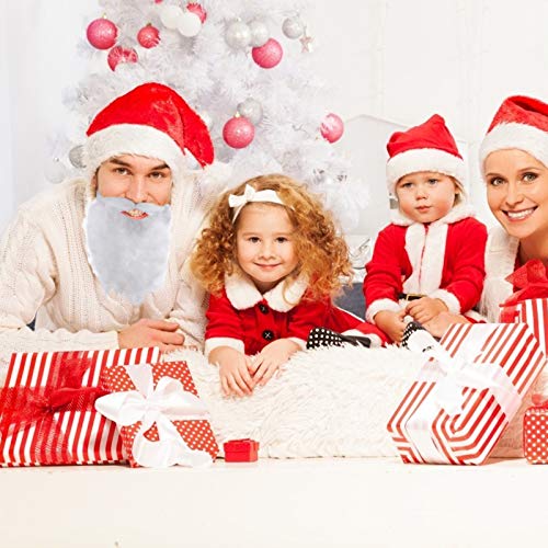 Uonlytech 4pcs Santa Beard Christmas Costume Wig 1