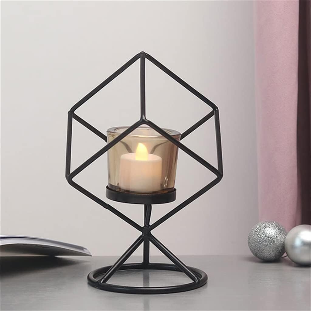 JUBIRO Geometric Iron Candlestick Holder 1