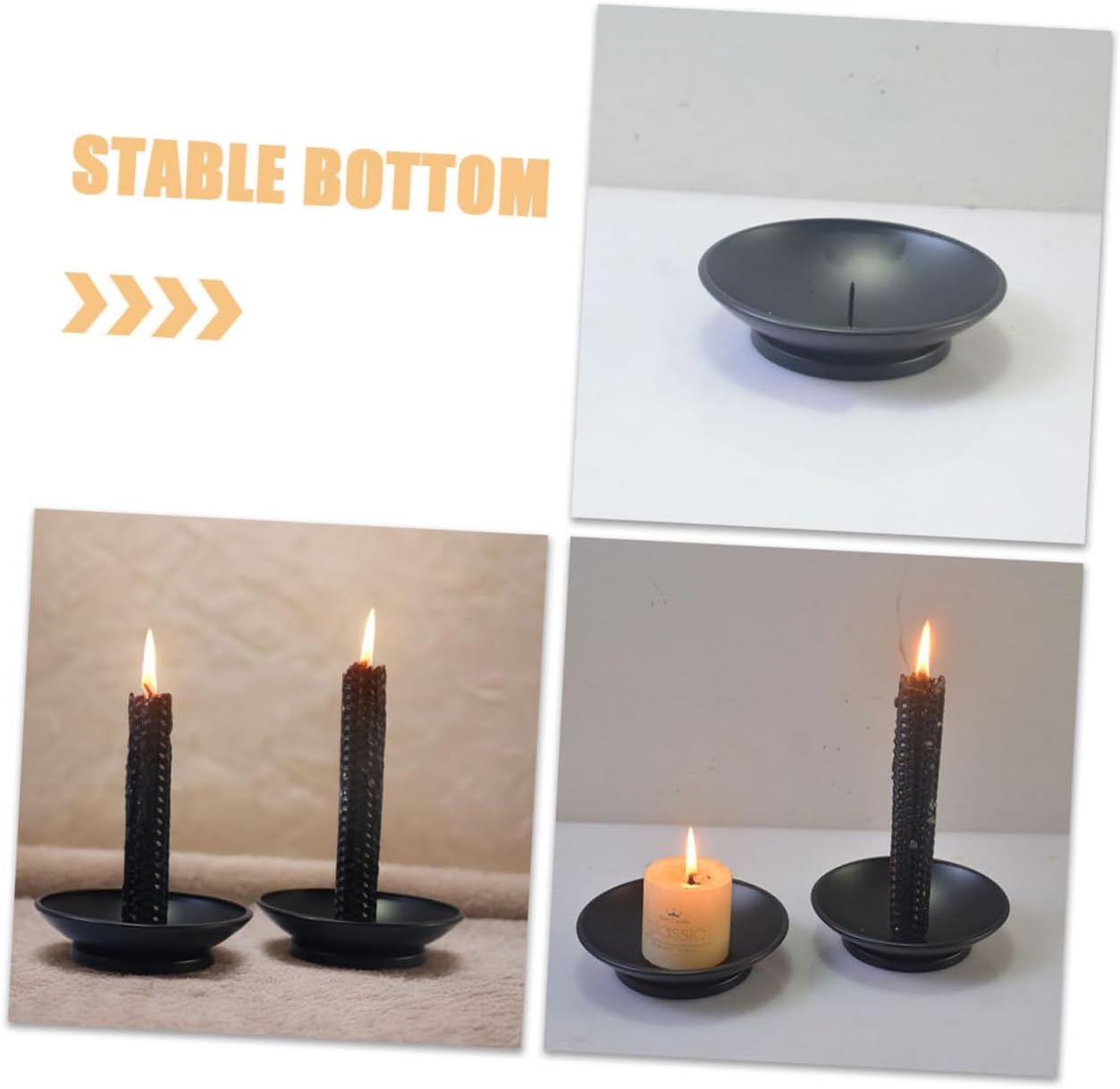 Gothic Metal Candlestick Holder for Centerpiece