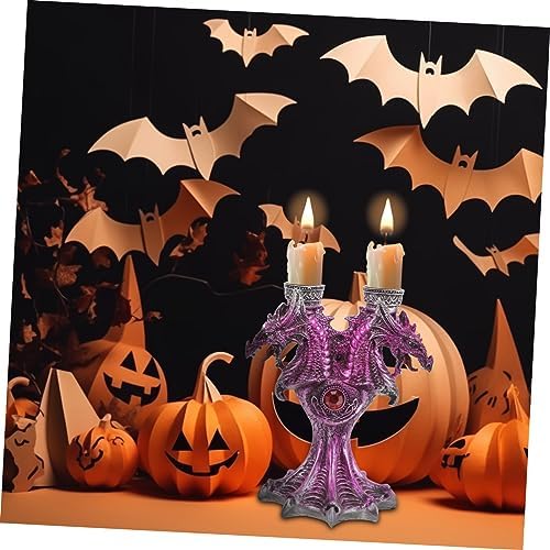 Cabilock Halloween Dragon Candle Holder Resin Reusable