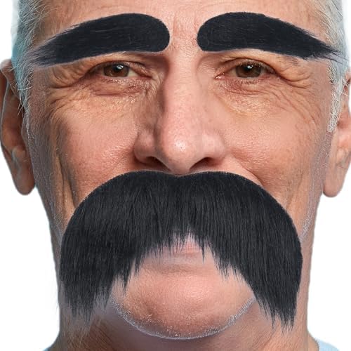 Koonfan Fake Mustache and Eyebrows Set