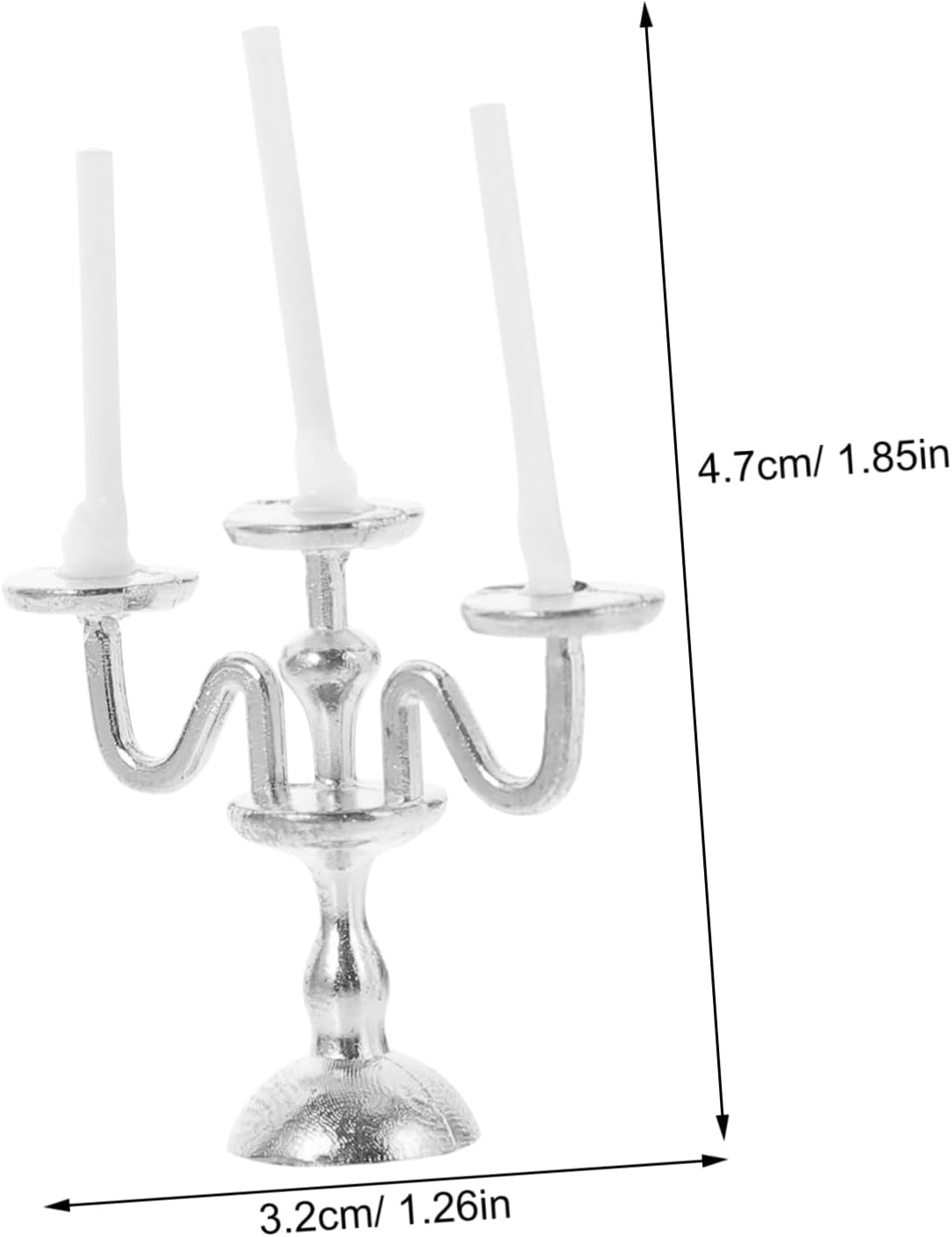 Mini European Candlestick Holder for Doll House