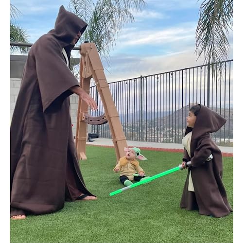 Deluxe Galaxy Wars Brown Robe Costume for Kids and Adults