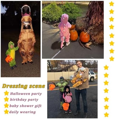 TONWHAR Baby Tiger Dinosaur Costume Hooded Romper for Kids