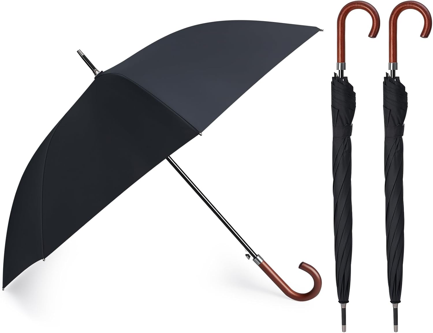 Silkfly 2 Pcs 48 Inch Auto Open Stick Umbrella
