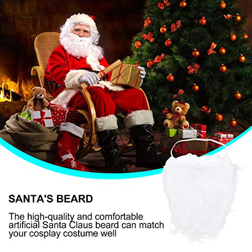 Uonlytech 4pcs Santa Beard Christmas Costume Wig 1