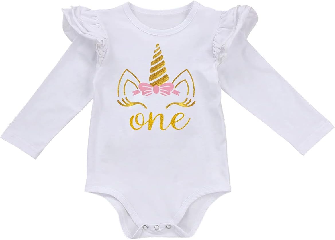 NEWEPIE Unicorn 1st Birthday Party Costume Set