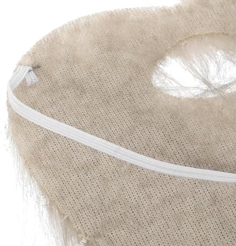 Alipis Grey Fake Beard and Mustache Set for Costume Parties