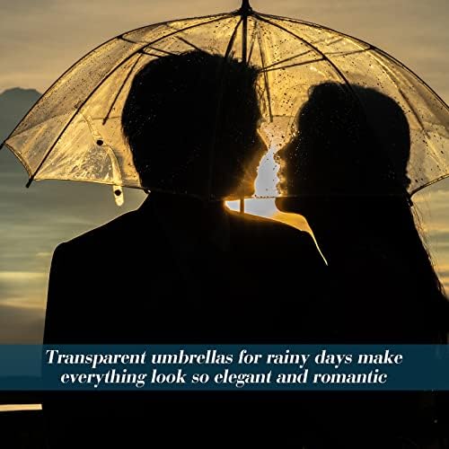Saintrygo 20 Pack Clear Wedding Umbrellas with J Hook Handle 1