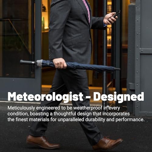 Weatherman Windproof Stick Umbrella 55 MPH Resists
