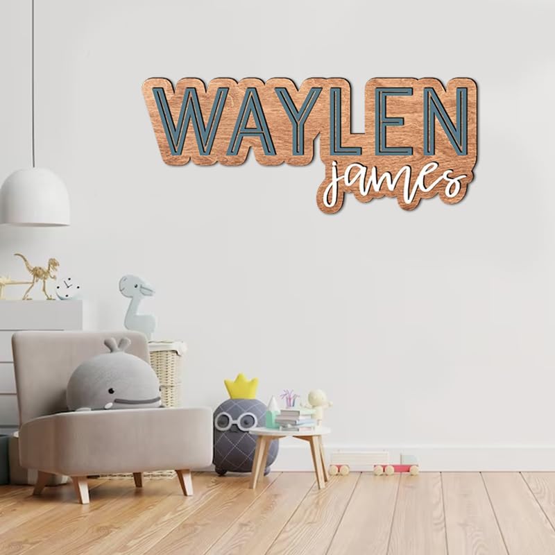 Personalized Wooden Name Sign for Nursery Custom Baby Decor