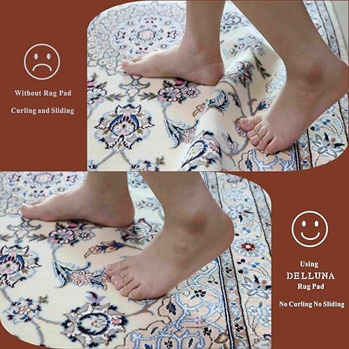 Delluna Non-Slip Rug Pad 2x6 Dual Surface