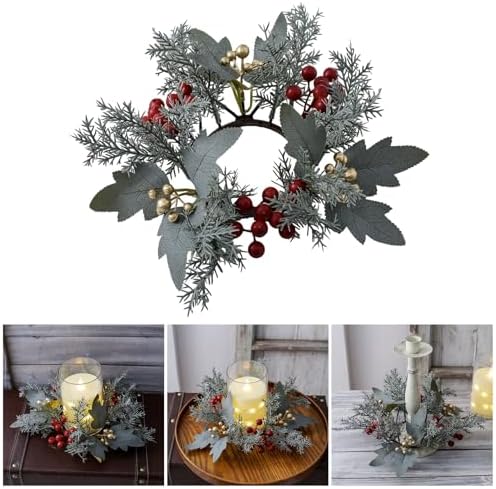 Grebest Candle Ring Decoration Maple Leaf Garland 1