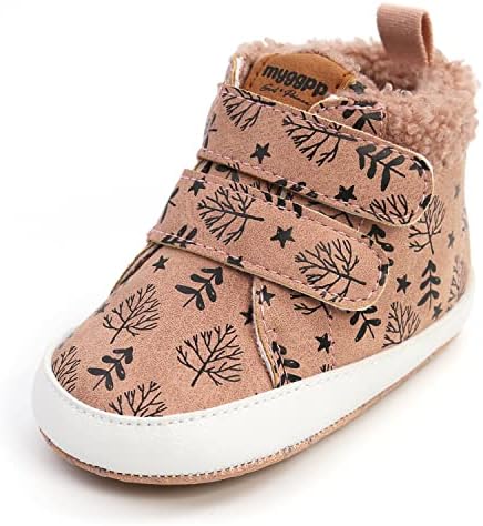 FAMI Baby Winter Booties Cozy Suede Hook and Loop