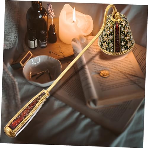 Ciieeo Candle Snuffer with Rhinestone Star Design