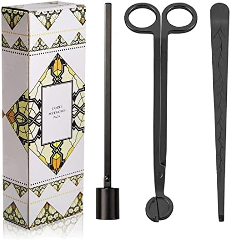 Mediwish 3 in 1 Candle Accessories Set Black