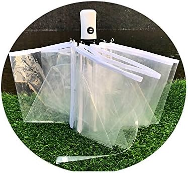 AIXICWXI Automatic Folding Transparent Umbrella - Windproof Travel Accessory with Frosted Handle