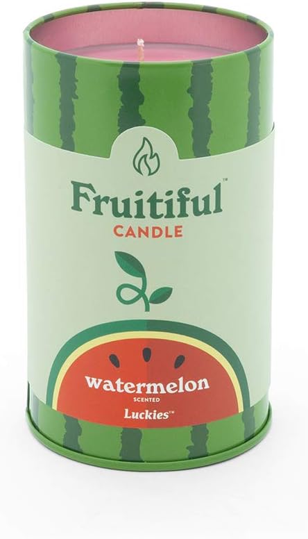 Watermelon Fruit-Scented Soy Candle in Vibrant Tin