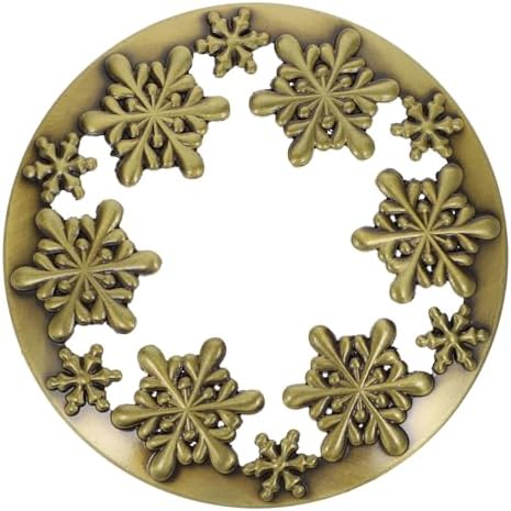 Luxshiny Snowflake Candle Lid Metal Cover